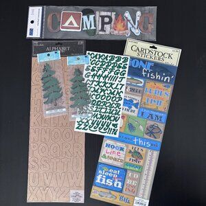 Camping and Fishing Bundle of 6 Sticker Packs